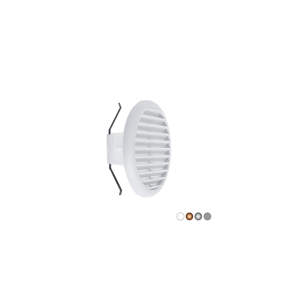 GRIGLIA TONDA IN MATERIALE TERMOPLASTICO CON MOLLE RECLINABILI A 90° Bianca Imb. 125-160 - D. 180