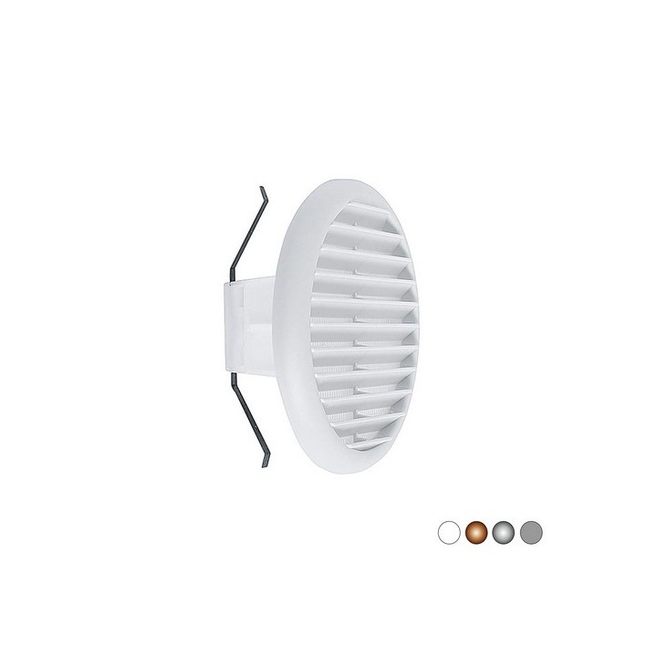 GRIGLIA TONDA IN MATERIALE TERMOPLASTICO CON MOLLE RECLINABILI A 90° Grigio Imb. 80-125 - D. 145
