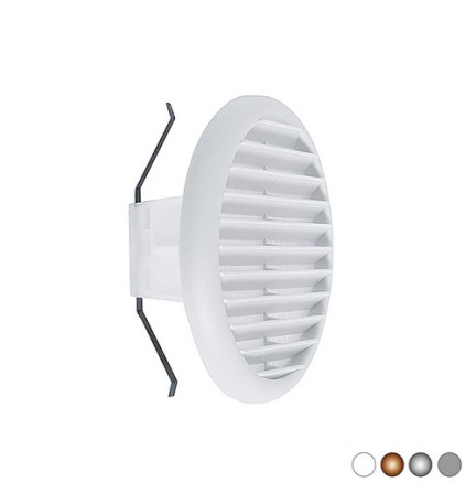 GRIGLIA TONDA IN MATERIALE TERMOPLASTICO CON MOLLE RECLINABILI A 90° Ramata Imb. 80-125 - D. 145