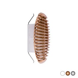 GRIGLIA TONDA IN MATERIALE TERMOPLASTICO CON MOLLE RECLINABILI A 90° Bianca Imb. 160-200 - D. 220