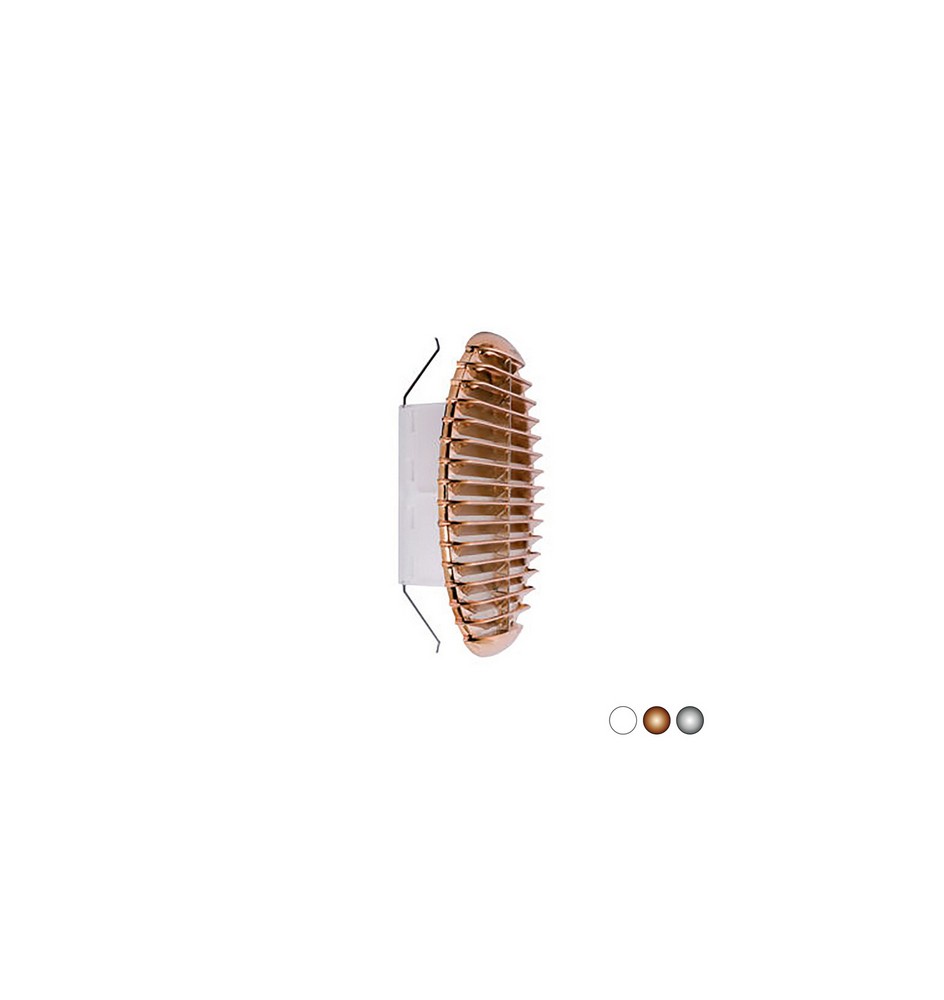 GRIGLIA TONDA IN MATERIALE TERMOPLASTICO CON MOLLE RECLINABILI A 90° Bianca Imb. 160-200 - D. 220