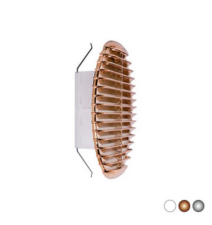 GRIGLIA TONDA IN MATERIALE TERMOPLASTICO CON MOLLE RECLINABILI A 90° Bianca Imb. 160-200 - D. 220