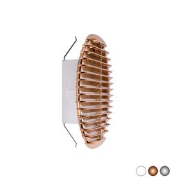 GRIGLIA TONDA IN MATERIALE TERMOPLASTICO CON MOLLE RECLINABILI A 90° Cromata Imb. 160-200 - D. 220