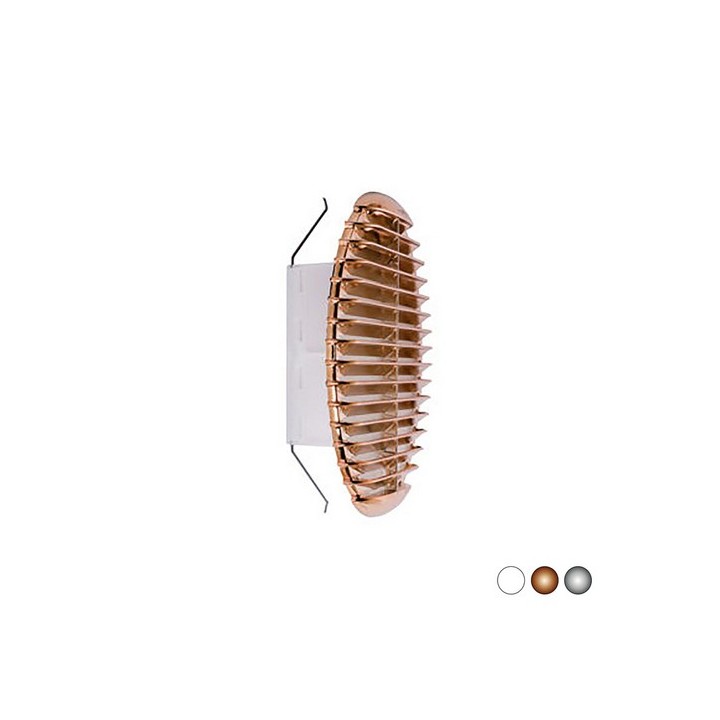 GRIGLIA TONDA IN MATERIALE TERMOPLASTICO CON MOLLE RECLINABILI A 90° Cromata Imb. 160-200 - D. 220