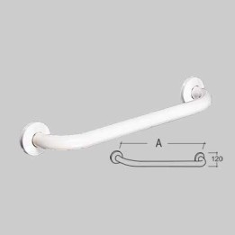 CORRIMANO LINEARE PREVERNICIATO BIANCO - A 35 cm 2 fissaggi