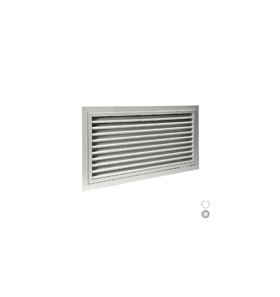 GRIGLIA DI RIPRESA PORTAFILTRO AD ALETTE FISSE All. RAL9016 mm 400 x 400