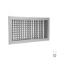 BOCCHETTA DI MANDATA AD ALETTE ORIENTABILI All. anodizzato mm 200 x 100