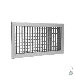 BOCCHETTA DI MANDATA AD ALETTE ORIENTABILI All. anodizzato mm 400 x 150