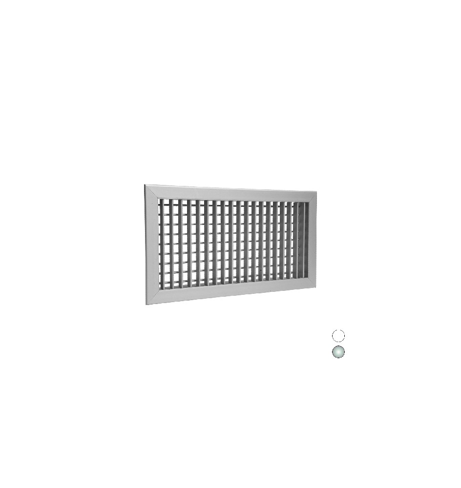 BOCCHETTA DI MANDATA AD ALETTE ORIENTABILI All. anodizzato mm 400 x 150