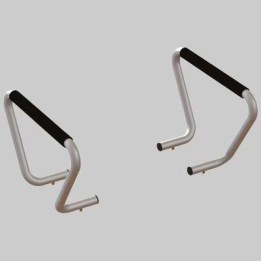 COPPIA BRACCIOLI FISSI PER ALZAWATER - Alluminio Neoprene