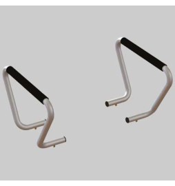 COPPIA BRACCIOLI FISSI PER ALZAWATER - Alluminio Neoprene