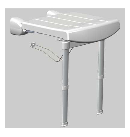 SEDILE RIBALTABILE DA MURO CON GAMBE - -