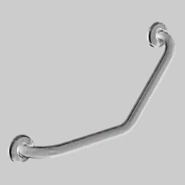 CORRIMANO ANGOLARE 45° ACCIAIO INOX SATINATO - cm 30 x 30