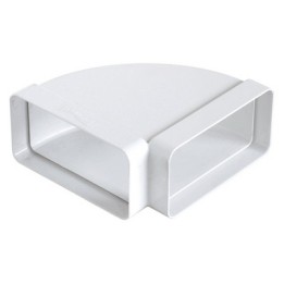 CURVA ORIZZONTALE FF IN ABS PER TUBO RETTANGOLARE mm 120x60