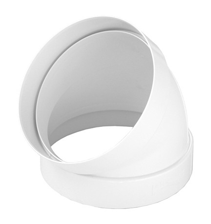 CURVA A 45° FF IN ABS Diam. 100 mm