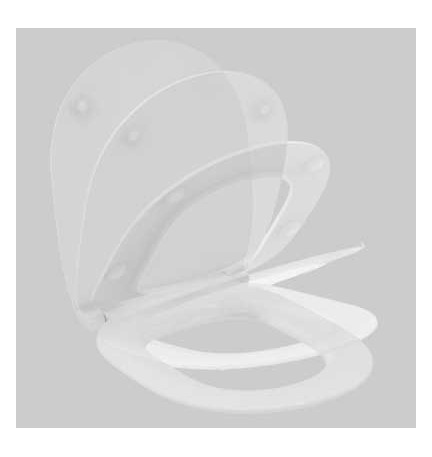 Sedile SLIM per vaso CONNECT - chiusura normale