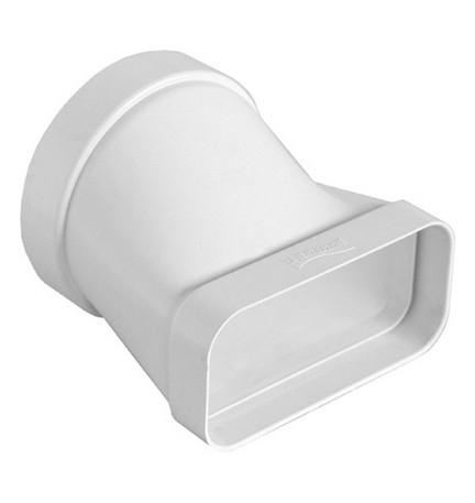GIUNTO ORIZZONTALE PER PASSAGGIO DA TUBO TONDO A RETTANGOLARE D. 100 / 120x60 mm