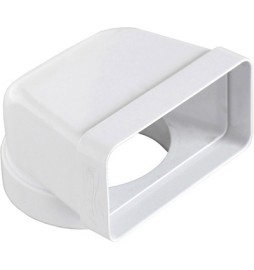 CURVA VERTICALE PER PASSAGGIO DA TUBO TONDO A RETTANGOLARE D. 150/220x90 mm