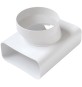 RACCORDO A "T" VT PER PASSAGGIO DA TUBO RETTANG. A TONDO D.100 / 120x60 mm