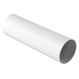 TUBO TONDO PER SISTEMA DI AERAZIONE CANALIZZATA BIANCO Diam. 100 mm - Lungh. 1000 mm