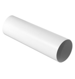 TUBO TONDO PER SISTEMA DI AERAZIONE CANALIZZATA BIANCO Diam. 150 mm - Lungh. 1000 mm