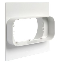 PLACCA PER PASSAGGIO A MURO DA TUBO TONDO A RETTANGOLARE mm 220x90