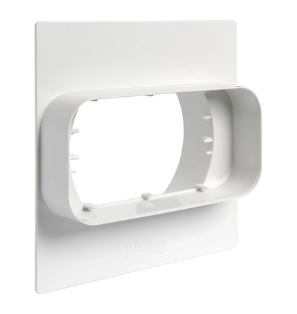 PLACCA PER PASSAGGIO A MURO DA TUBO TONDO A RETTANGOLARE mm 220x90