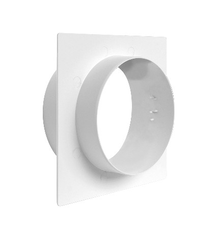 PLACCA PASSAGGIO A MURO PER TUBI TONDI Diam. 125/125 mm