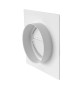 PLACCA PASSAGGIO A MURO TUBO TONDO Diam. 125 mm
