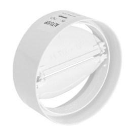 GIUNTO PER TUBI TONDI IN ABS CON VALVOLA A FARF. Diam. 100 mm