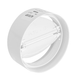 GIUNTO PER TUBI TONDI IN ABS CON VALVOLA A FARF. Diam. 100 mm