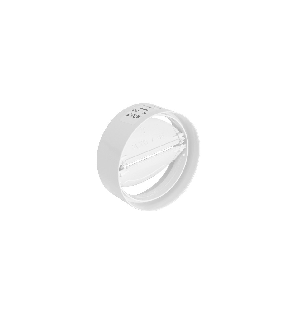 GIUNTO PER TUBI TONDI IN ABS CON VALVOLA A FARF. Diam. 100 mm