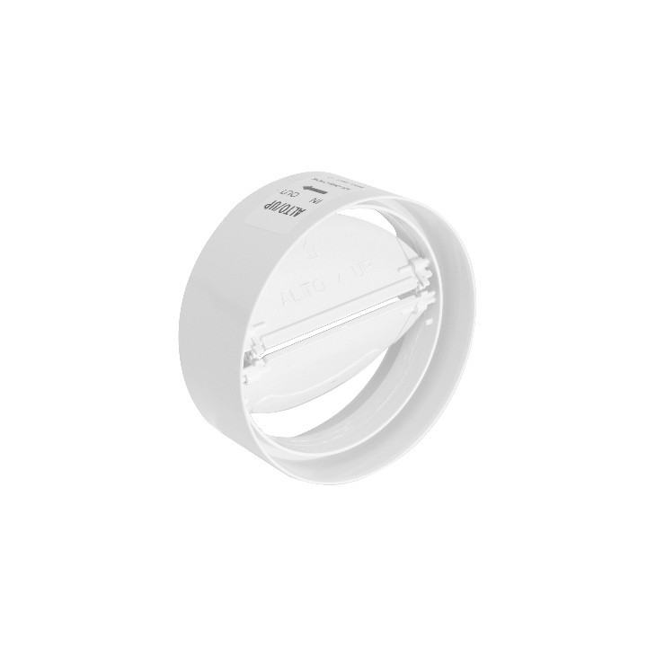GIUNTO PER TUBI TONDI IN ABS CON VALVOLA A FARF. Diam. 125 mm