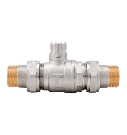 VALVOLA DI ZONA A SFERA A 2 VIE CON DOPPIO BOCCHETTONE 1" DN 25