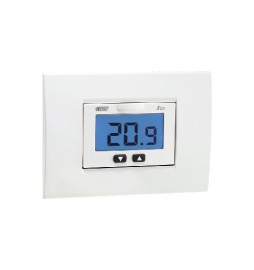 TERMOSTATO ELETTRONICO DA INCASSO KEOB LCD Bianco Grigio