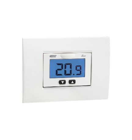 TERMOSTATO ELETTRONICO DA INCASSO KEOB LCD Bianco Grigio