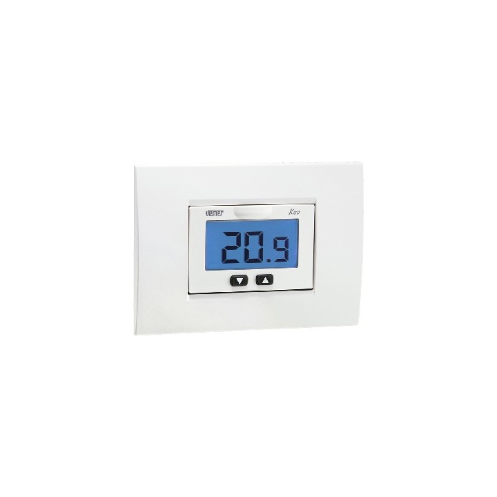 TERMOSTATO ELETTRONICO DA INCASSO KEOB LCD Bianco Grigio