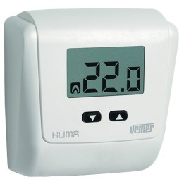 TERMOSTATO ELETTRONICO CON DISPLAY KLIMA LCD Bianco