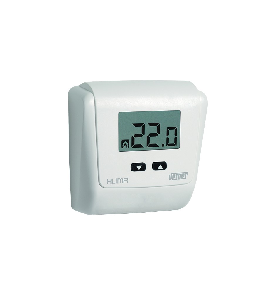 TERMOSTATO ELETTRONICO CON DISPLAY KLIMA LCD Bianco
