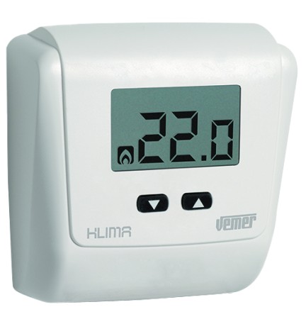 TERMOSTATO ELETTRONICO CON DISPLAY KLIMA LCD Bianco