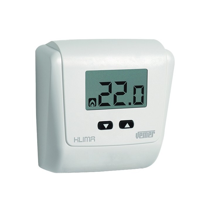 TERMOSTATO ELETTRONICO CON DISPLAY KLIMA LCD Bianco