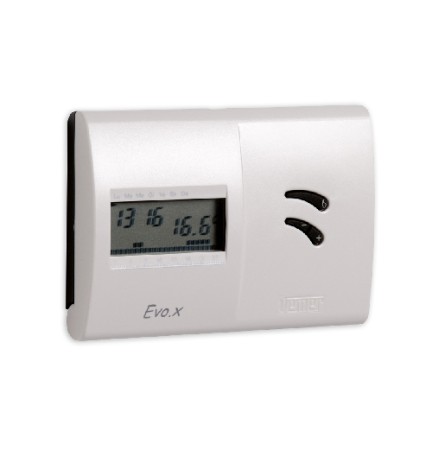 CRONOTERMOSTATO SETTIMANALE DA PARETE EVOX Bianco