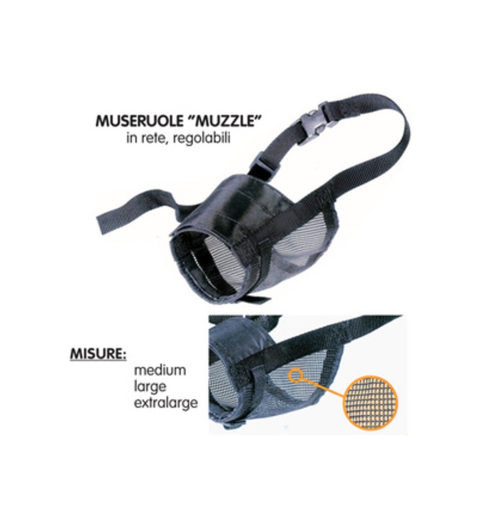 MUSERUOLA P/CANI MUZZLE IN RETE TAGLIA XL