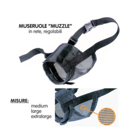 MUSERUOLA P/CANI MUZZLE IN RETE TAGLIA XL