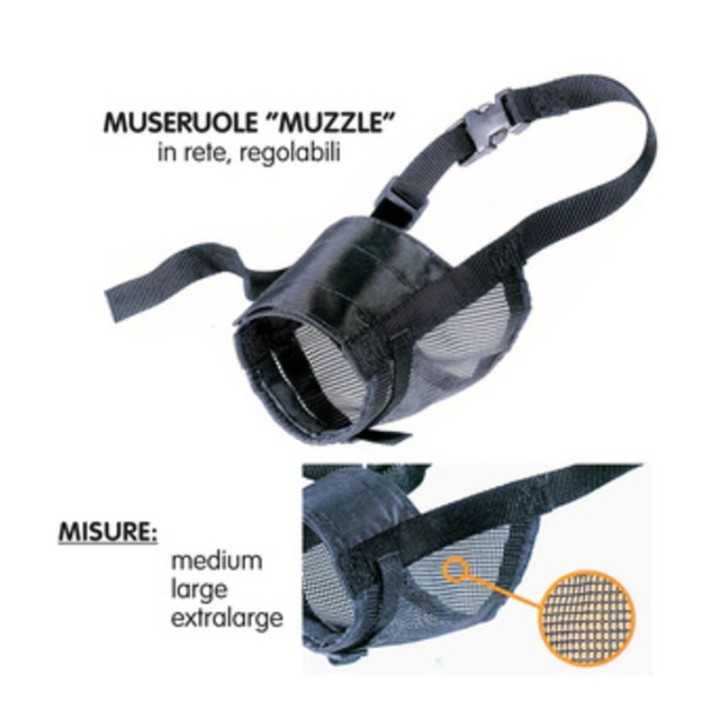 MUSERUOLA P/CANI MUZZLE IN RETE TAGLIA XL