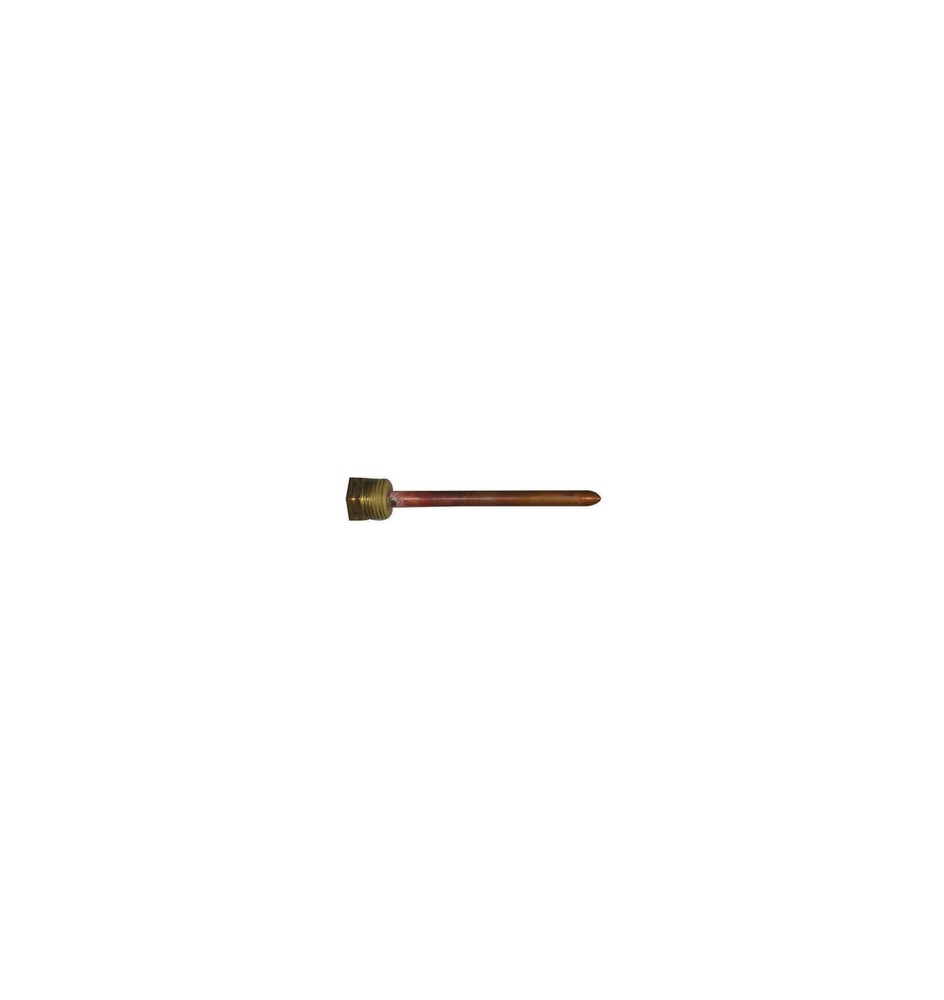 POZZETTO PER SONDA 1/2 GAS CONICO 10 CM PER UN BULBO Diam. 7 x 8 mm.