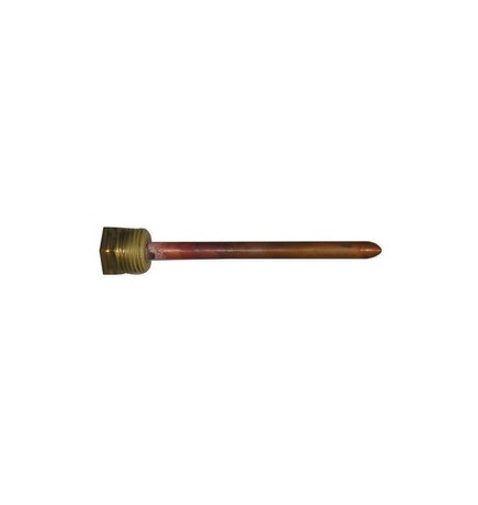 POZZETTO PER SONDA 1/2 GAS CONICO 10 CM PER UN BULBO Diam. 7 x 8 mm.