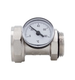 RACCORDO PORTATERMOMETRO ORIENTABILE CON TERMOMETRO 1" DN 25 10bar/145psi