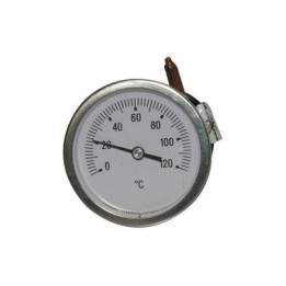 TERMOMETRO A CAPILLARE FISSAGGIO A STAFFA PER CALDAIE E FORNI Diam. 60 scala 0/120° C