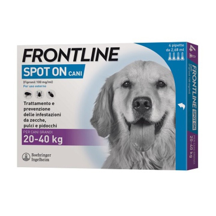 FRONTLINE SPOT-ON 20-40 KG CANI GRANDI 3 PIPETTE